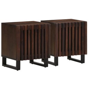 vidaXL Tables de chevet 2 Pièces 40x34x46 cm bois de manguier massif