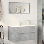vidaXL Armoire de salle de bain suspendue gris béton bois d'ingénierie