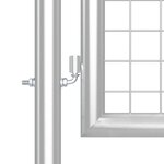 vidaXL Portal de jardin maille argenté 400x175 cm acier galvanisé