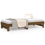vidaXL Lit coulissant sans matelas marron miel 2x(100x200) cm
