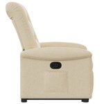 vidaXL Fauteuil inclinable Crème Tissu