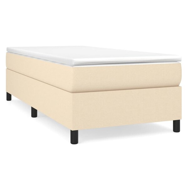 vidaXL Cadre de lit crème 90x200 cm tissu