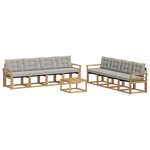 vidaXL Ensemble de canapés d'extérieur 9 pc Blanc et gris clair