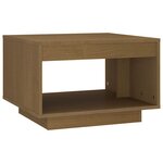 vidaXL Table basse marron miel 50x50x33 5 cm bois de pin massif
