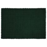 vidaXL Couverture en Fourrure de Lapin Synthétique 4 Pièces Vert foncé