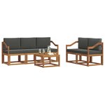 vidaXL Ensemble de canapés d'extérieur 6 Pièces Naturel et Anthracite