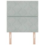 vidaXL Tête de lit Montage mural Géométrique Gris clair 80 cm Velours