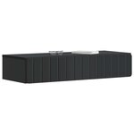 vidaXL Table d'appoint murale Noir 87 5 x 34 5 x 17 cm