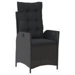 vidaXL Ensemble de jardin 5 pièces avec coussins - Rattan poly noir