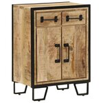 vidaXL Buffet et 2 tiroirs 53x31x72 cm bois massif de manguier et fer