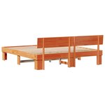 vidaXL Cadre de lit Marron cire 200 x 200 cm Bois massif en pin