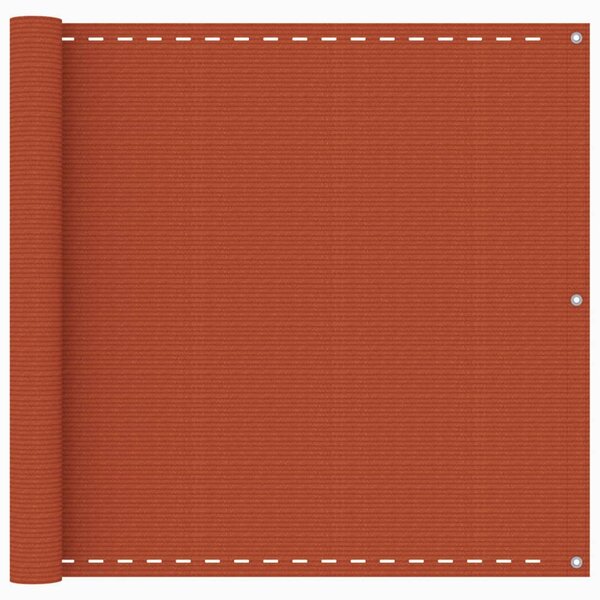 vidaXL Écran de balcon Orange 90x500 cm PEHD