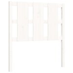 vidaXL Cadre de lit sans matelas blanc bois massif