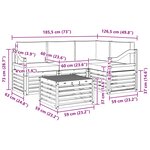 vidaXL Ensemble de canapés d'extérieur 5 Pièces Blanc et crème Polyester