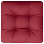 vidaXL Coussin de palette rouge bordeaux 60x60x12 cm tissu