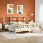 vidaXL Lit bibliothèque sans matelas 180x200 cm bois massif de pin