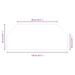 vidaXL Plaque en verre de cheminée Transparent 120 x 50 cm Verre