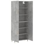 vidaXL Buffet haut Gris béton 69 5x34x180 cm Bois d'ingénierie