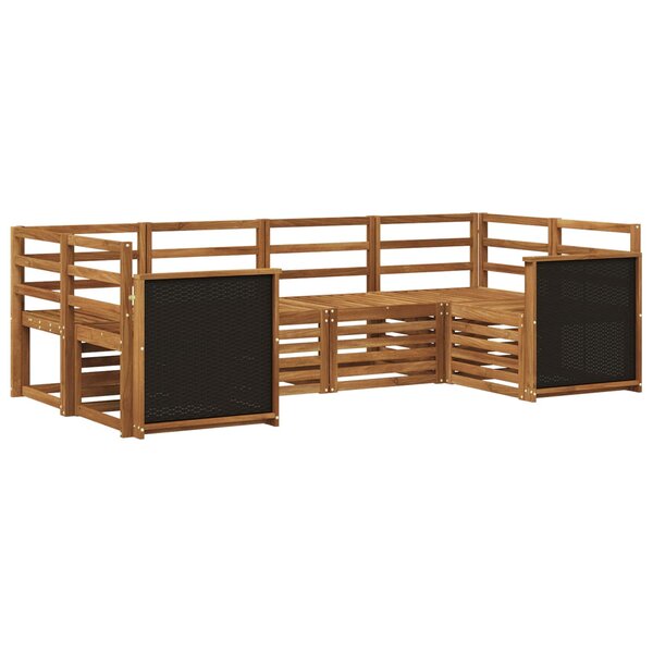 vidaXL Ensemble de canapés d'extérieur 5 pc Naturel
