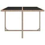 Salon de jardin meuble d'extérieur ensemble de mobilier 5 pièces avec coussins résine tressée beige 02_0016430
