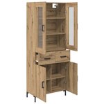 vidaXL Haut Armoire 2 Pièces Chêne artisanal Bois d'ingénierie