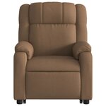 vidaXL Fauteuil inclinable de massage électrique Marron Tissu