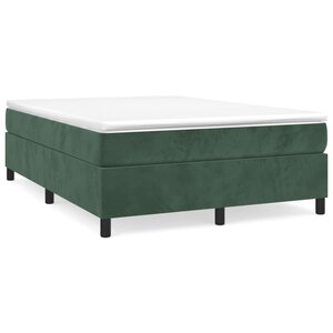 vidaXL Cadre de lit sans matelas vert foncé 140x190 cm velours