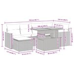 vidaXL Salon de jardin 7 Pièces avec coussins noir résine tressée