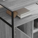 vidaXL Gabarit de bureau avec station de recharge Sonoma gris