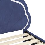 vidaXL Cadre de lit pour tout-petit avec tête de lit Bleu police