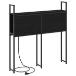 vidaXL Tête de lit de rangement Chêne noir 90 cm Bois d'ingénierie