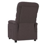 vidaXL Fauteuil électrique de massage Marron foncé Tissu