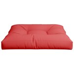 vidaXL Coussin de palette rouge 80x80x12 cm tissu