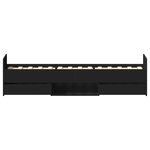 vidaXL Cadre de lit sans matelas noir 90x190 cm