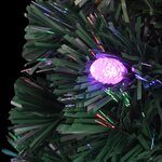 vidaXL Arbre de Noël pré-éclairé avec support 150 cm fibre optique