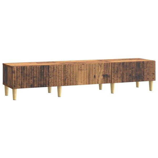 vidaXL Meuble TV Bois ancien 147 x 34 5 x 30 cm Bois d'ingénierie