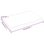 vidaXL Étagère murale marron clair 60x40x2 cm bois chêne massif traité