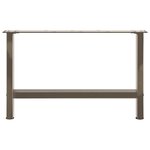 vidaXL Pieds de table basse en acier naturel  2 pièces  70 x (42-43) cm