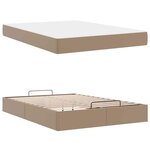 vidaXL Cadre de lit avec matelas Cappuccino 160 x 200 cm Faux cuir
