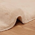 vidaXL Tapis en Fourrure Synthétique de Lapin Olite Taupe 80 x 120 cm