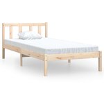 vidaXL Cadre de lit sans matelas bois massif 100x200 cm