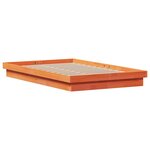 vidaXL Cadre de lit à LED sans matelas 140x190 cm bois massif