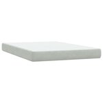 vidaXL Sommier à lattes de lit et matelas et LED gris clair 160x220cm velours