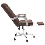 vidaXL Fauteuil inclinable de bureau Marron Similicuir
