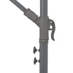 vidaXL Parasol de jardin en porte-à-faux et poteau en aluminium taupe
