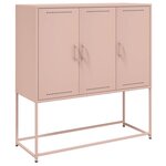 vidaXL Buffet haut rose 100 5x39x107 cm acier