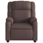 vidaXL Fauteuil de massage inclinable électrique marron similicuir