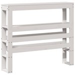 vidaXL Tête de lit avec étagères blanc 75 cm bois massif de pin