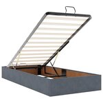 vidaXL Cadre de lit ottoman avec matelas gris foncé 200x200 cm velours