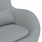 vidaXL Fauteuil œuf Gris clair 63 x 73 x 90 cm tissu
